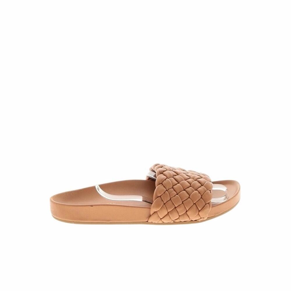 Loeffler Randall 10 Sonnie Flat Braided Leather Sandal